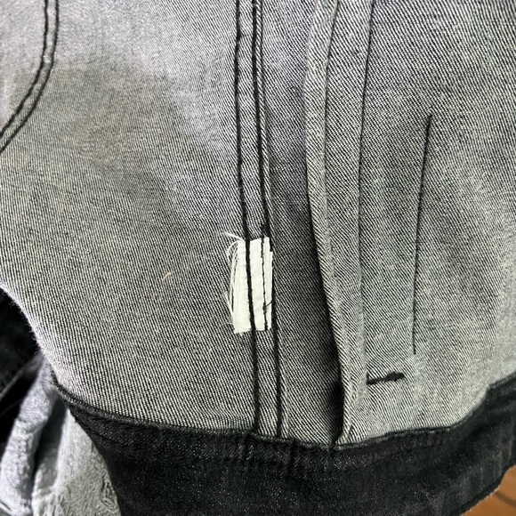 A/X Armni Exchange black denim jean jacket - Picture 6 of 7